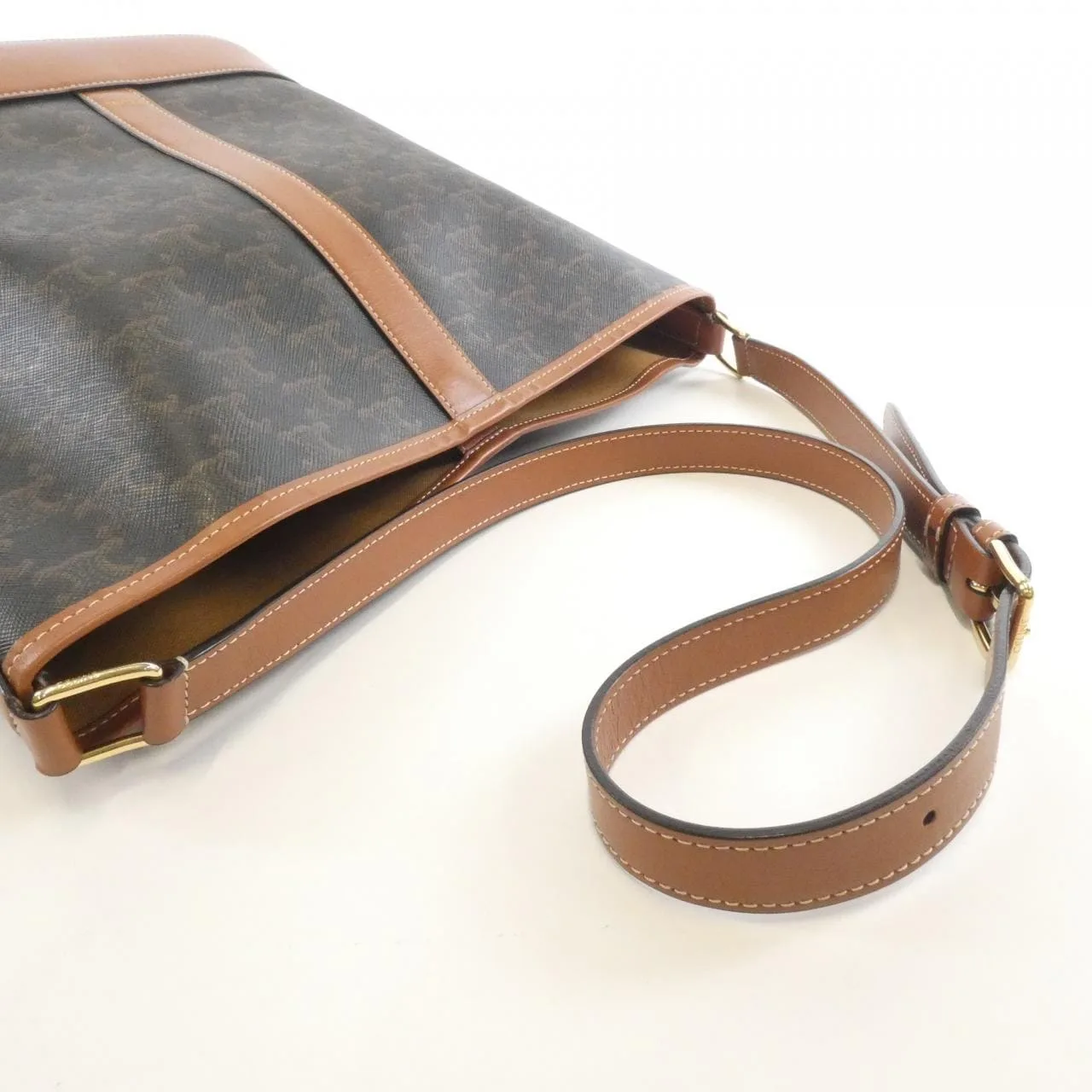 CELINE Triomphe 191132CAS Shoulder Canvas Black Canvas - Thumbnail 4