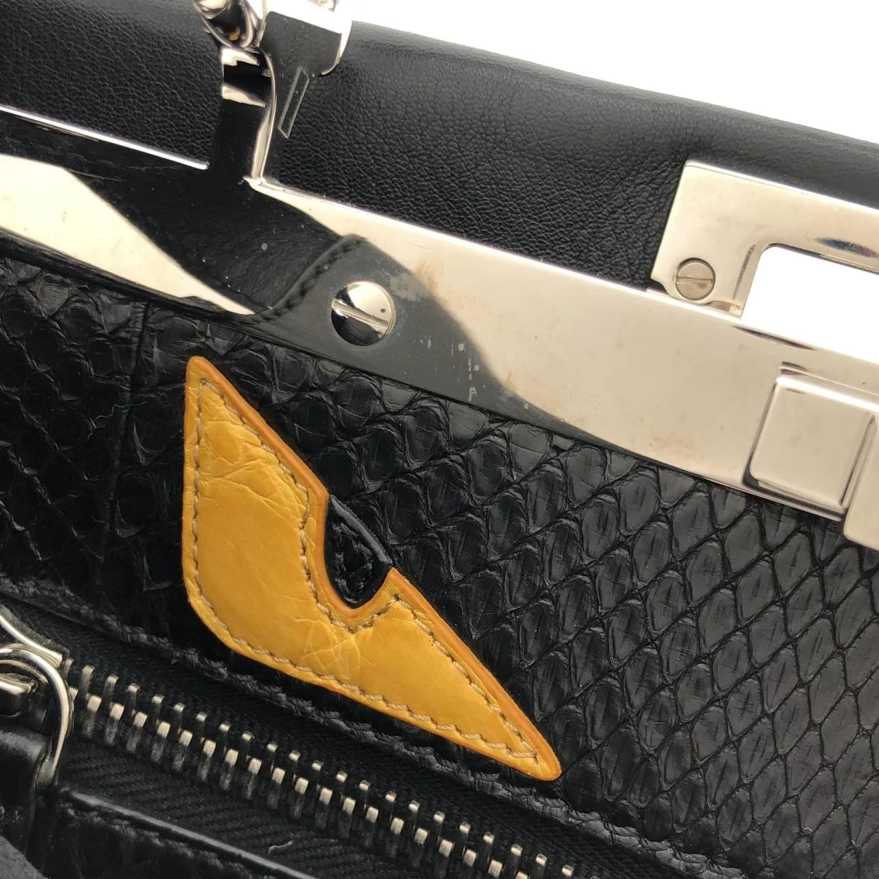 FENDI Peekaboo 8BN290 41G Handbag Silver - Thumbnail 10