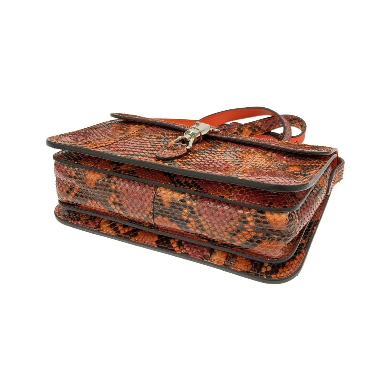 GUCCI 362971 E5C0N Shoulder Python Black Python - Thumbnail 3