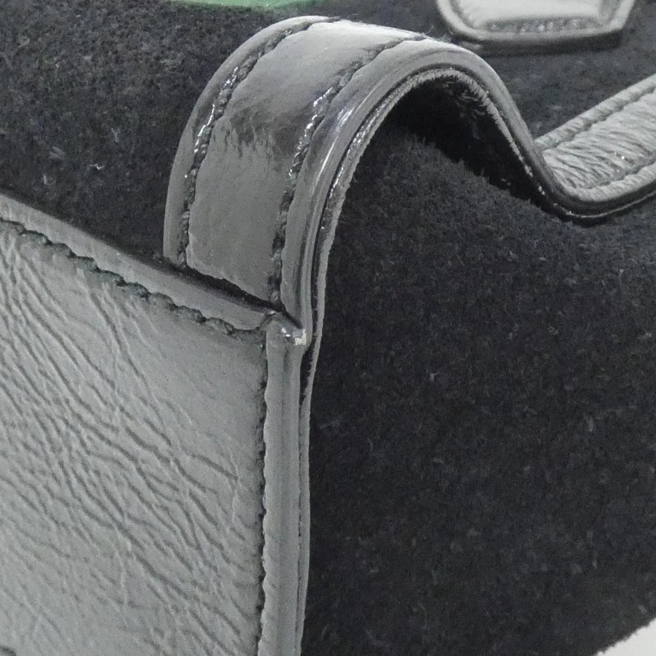 GUCCI Ophidia 547551 D6ZYB Handbag Patent Leather 黑色 漆皮 中古品A - 縮圖 3