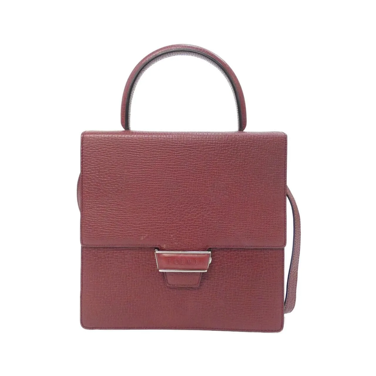 LOEWE Handbag Leather Bordeaux
