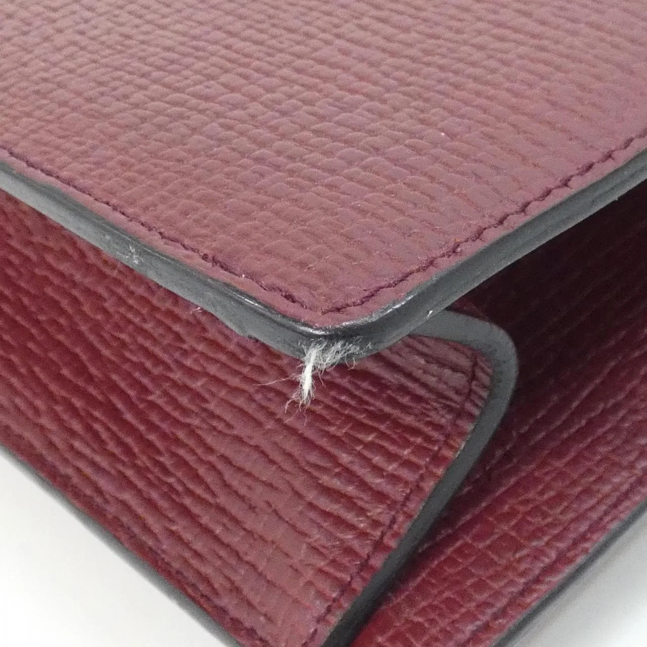 LOEWE Handbag Leather 酒紅色 皮革 中古品A - 縮圖 3