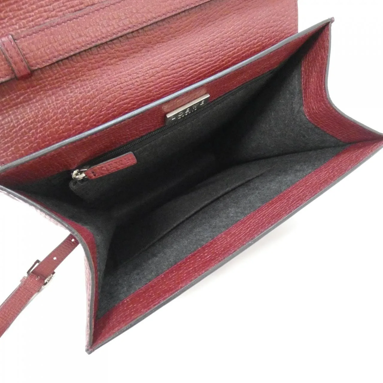 LOEWE Handbag Leather 酒紅色 皮革 中古品A - 縮圖 9