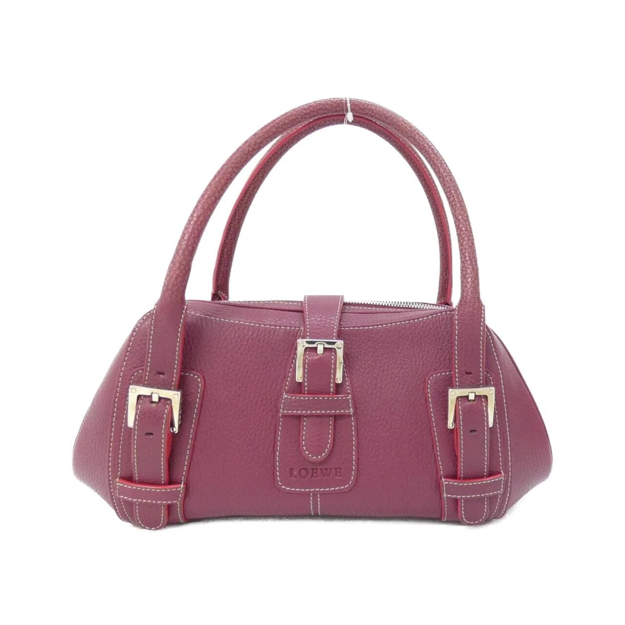LOEWE Handbag Leather Bordeaux