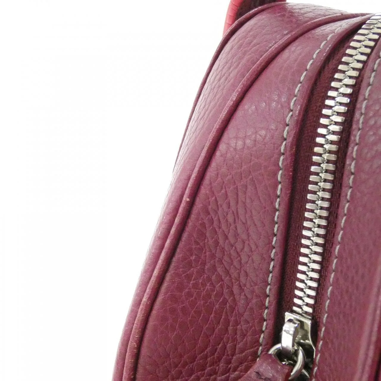 LOEWE Handbag Leather Bordeaux Leather Rank A - Thumbnail 5