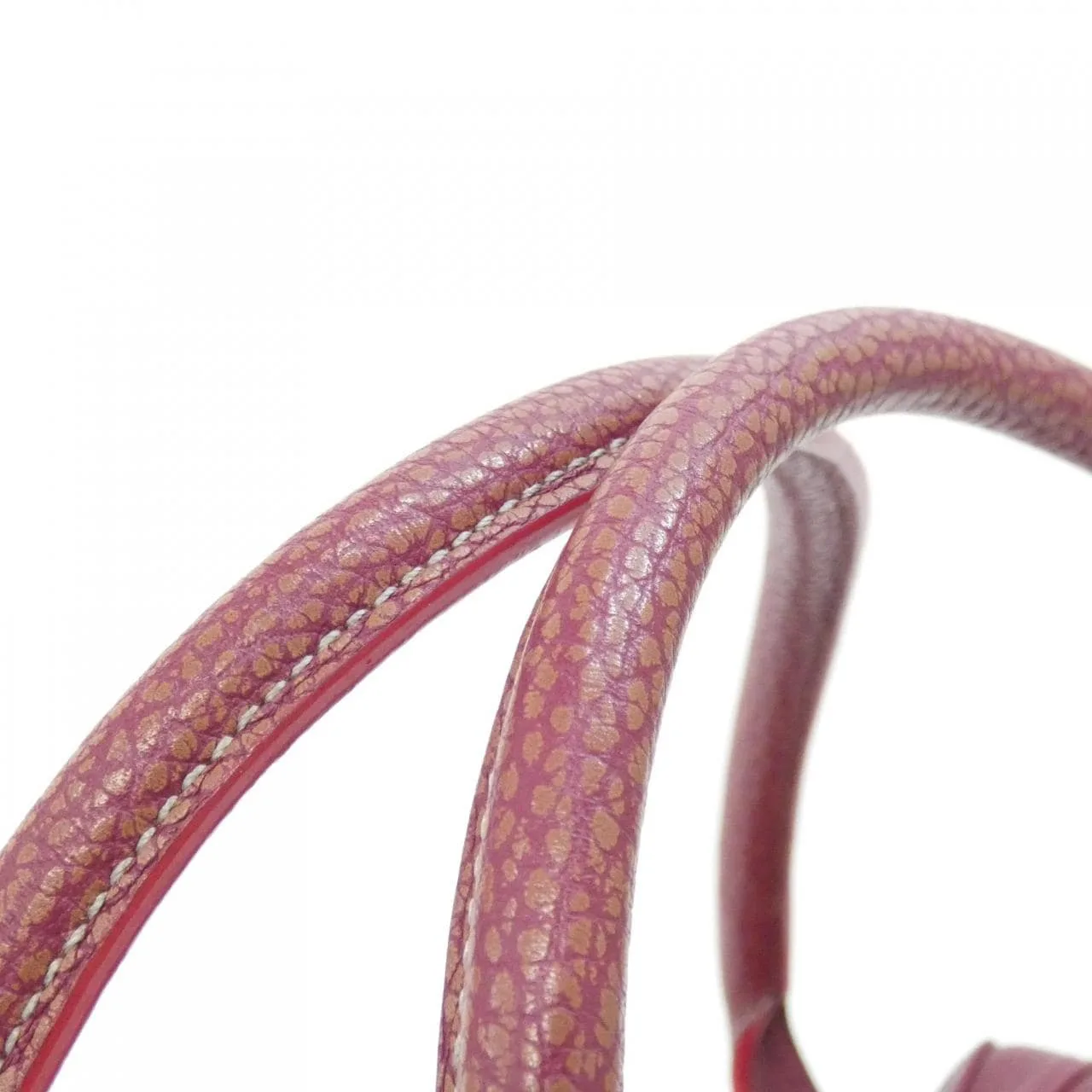 LOEWE Handbag Leather Bordeaux Leather Rank A - Thumbnail 7