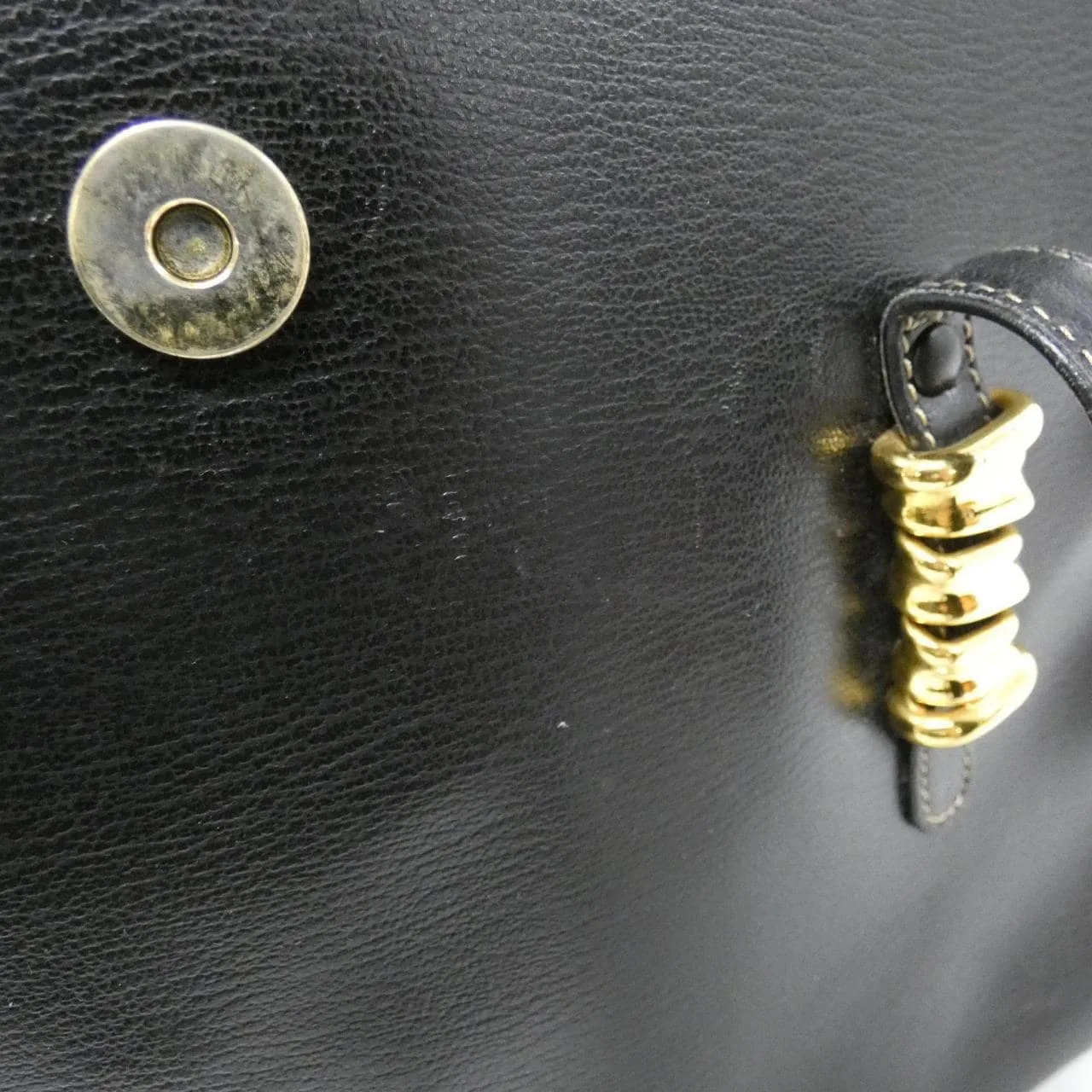 LOEWE Shoulder Leather Black Leather Rank B - Thumbnail 9