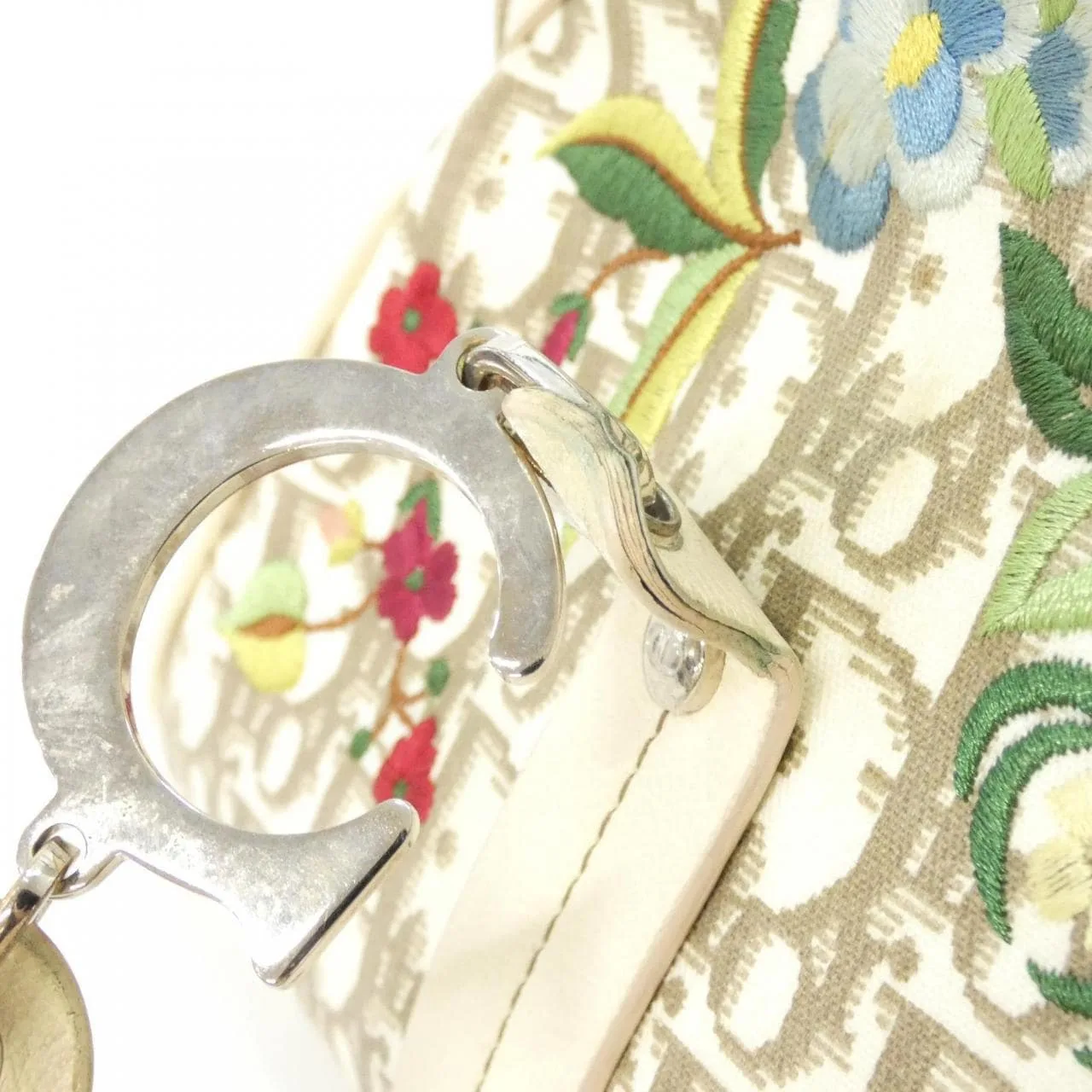 DIOR DFE44070 Handbag Canvas 銀色 帆布 中古品A - 縮圖 7