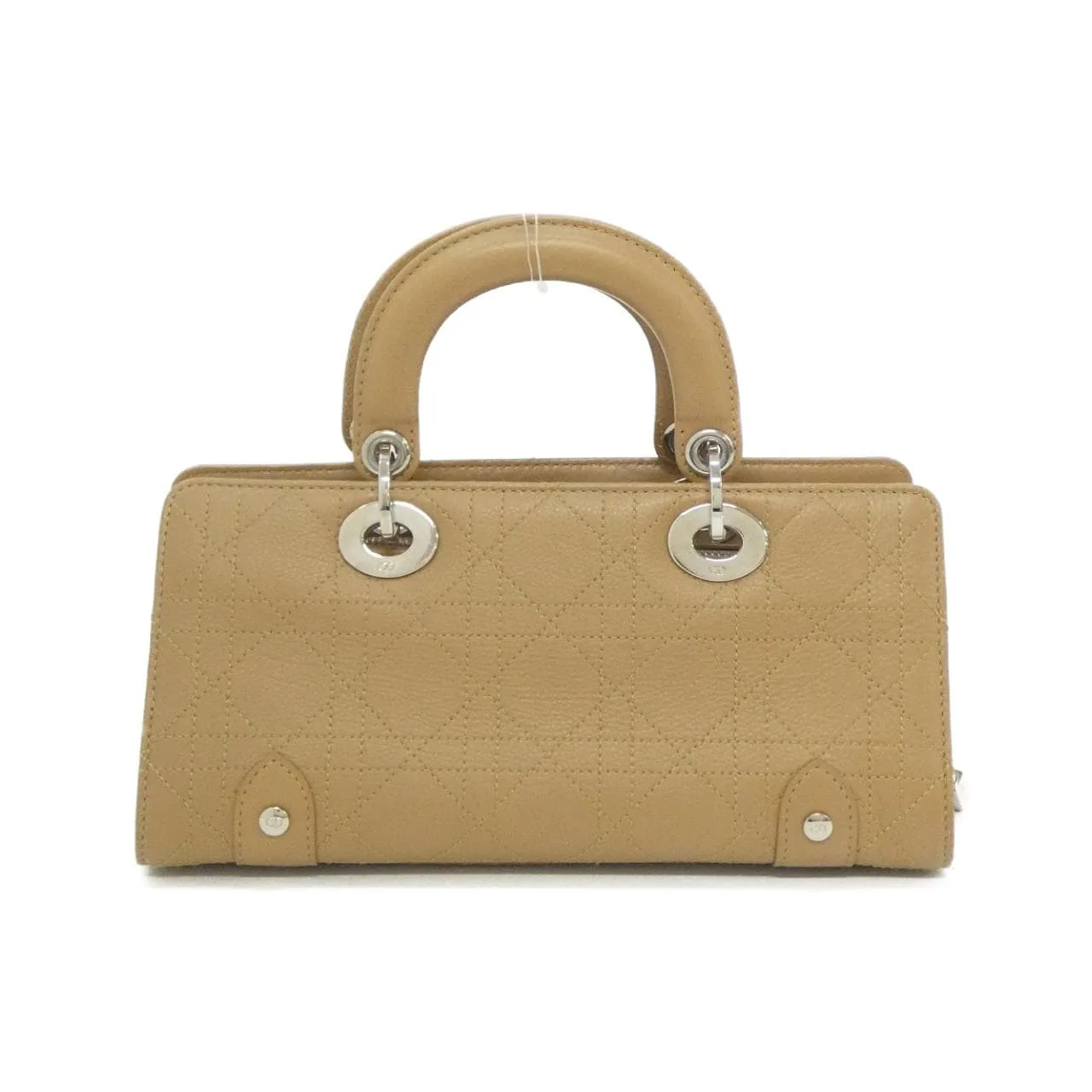 DIOR Handbag Leather 米色 皮革 中古品A - 縮圖 2