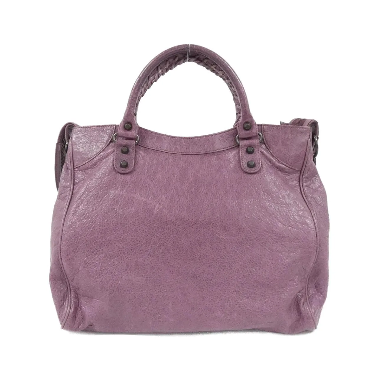 BALENCIAGA 235216 D94JT Handbag Lambskin 黑色 羊皮 中古品B - 縮圖 2