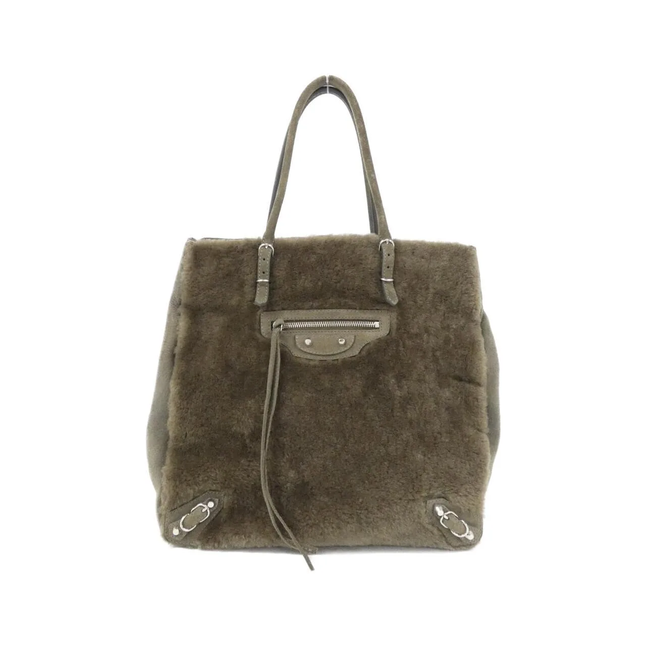 BALENCIAGA 255412 AYV2N Handbag Leather Black