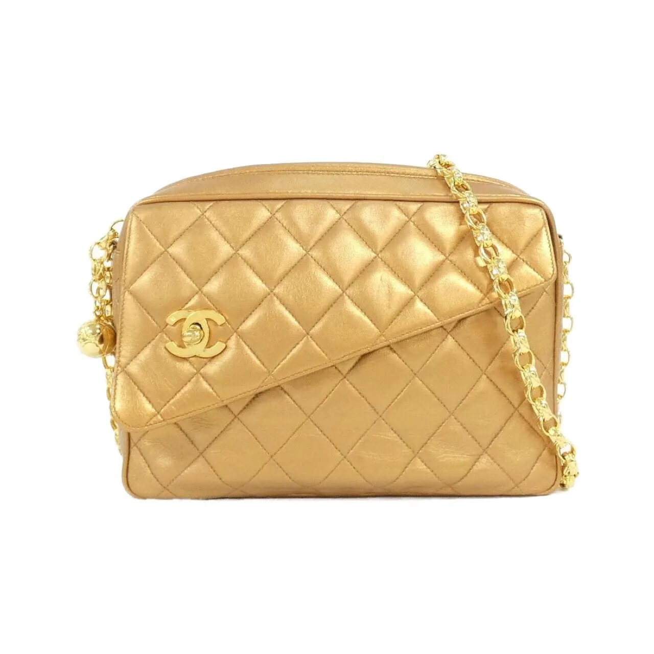 CHANEL Shoulder Lambskin Black