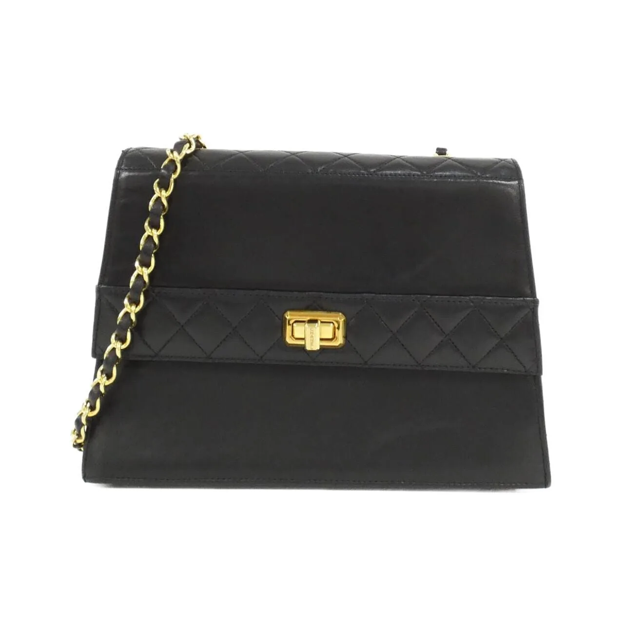 CHANEL Shoulder Lambskin Black