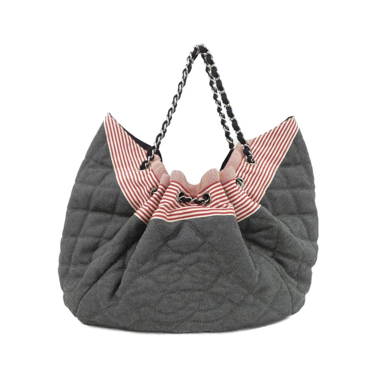 CHANEL Shoulder Denim Black