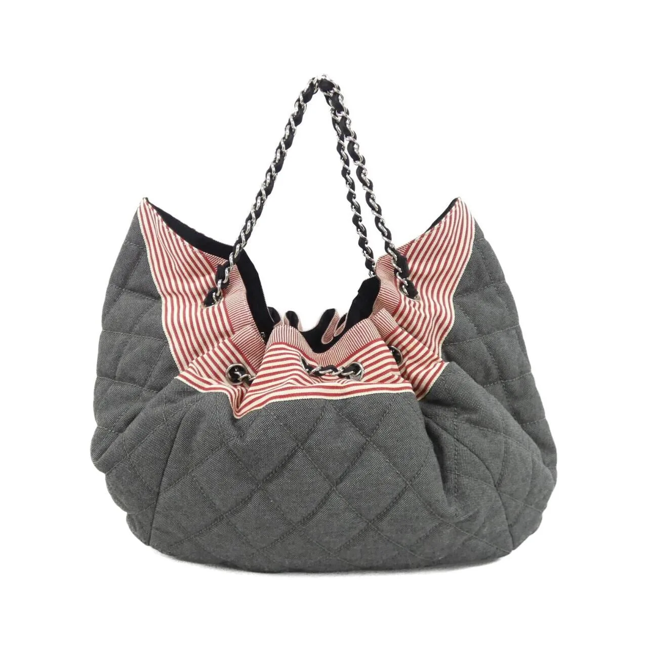 CHANEL Shoulder Denim Black Denim Rank A - Thumbnail 2