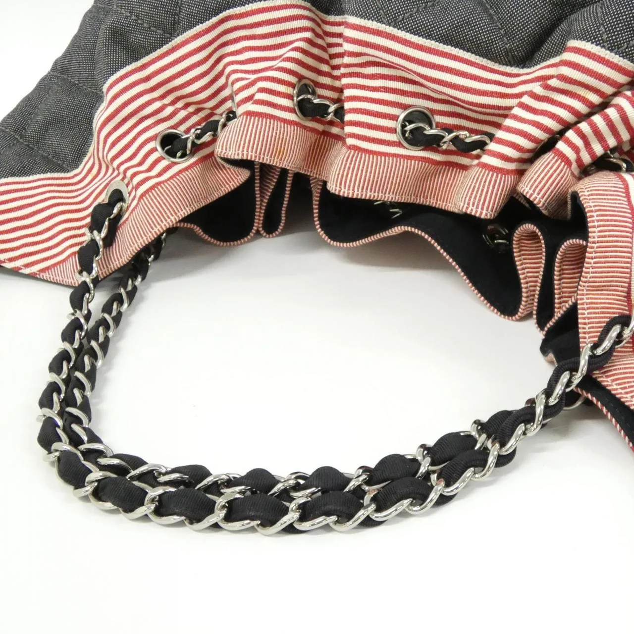 CHANEL Shoulder Denim Black Denim Rank A - Thumbnail 8