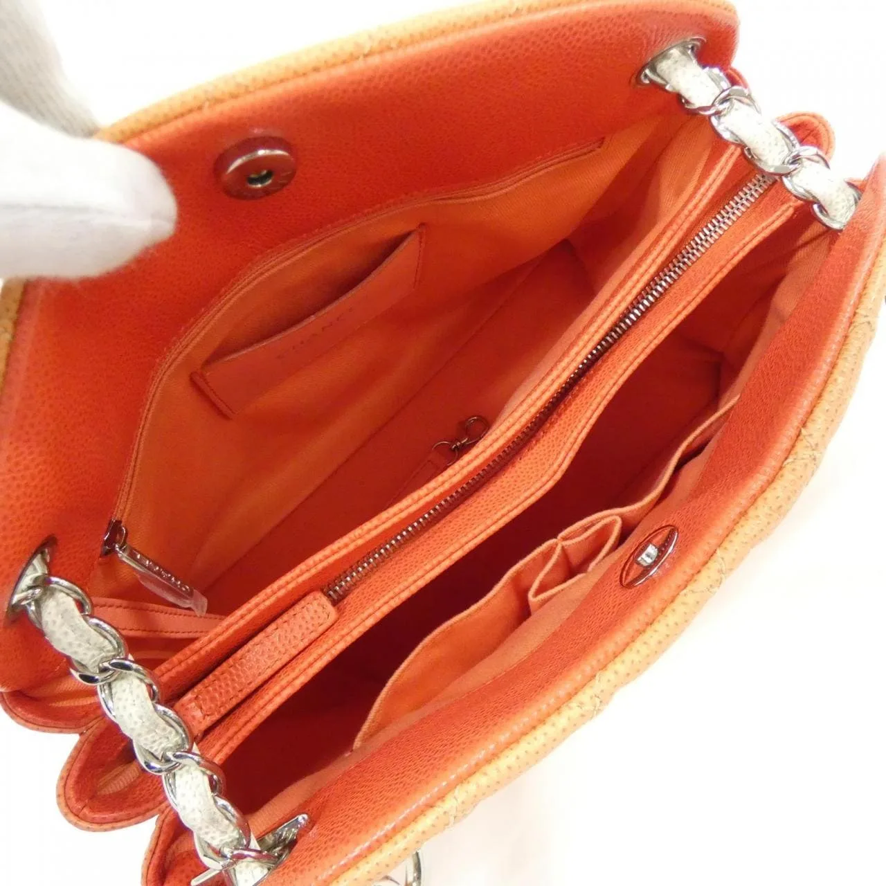 CHANEL Shoulder Caviar Leather Black Caviar Leather Rank A - Thumbnail 9