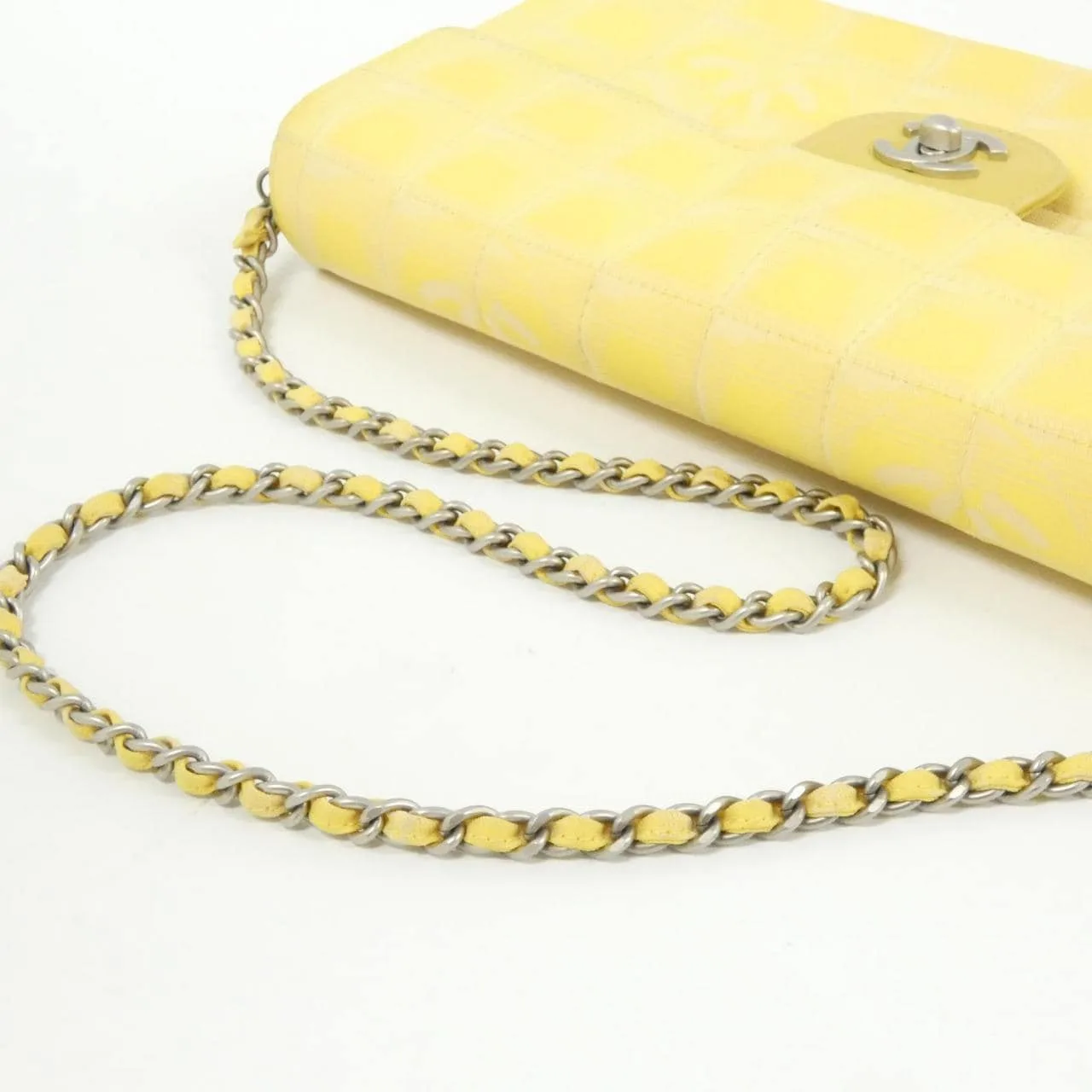 CHANEL 15316 Shoulder Nylon Yellow Nylon - Thumbnail 8