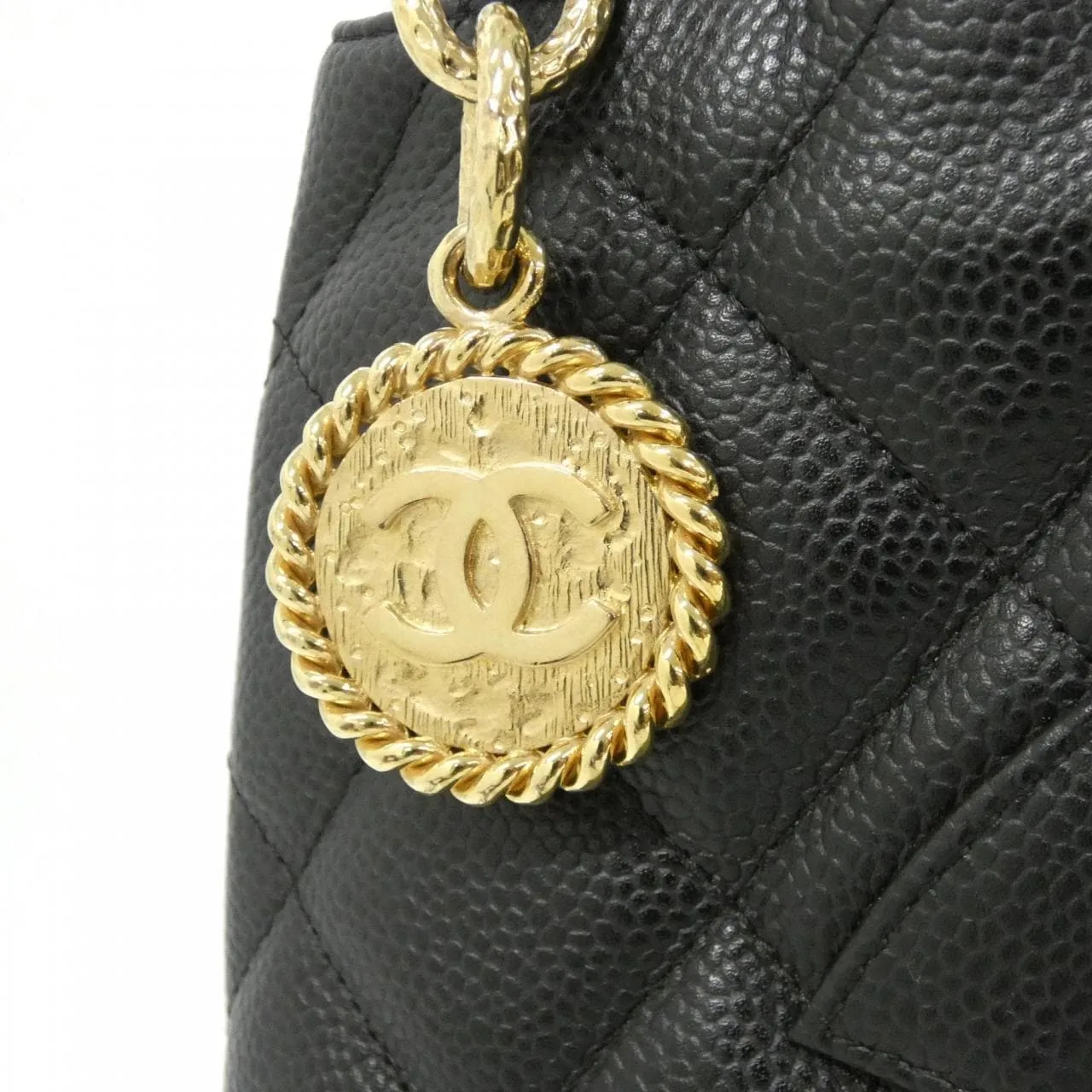 CHANEL Matelasse 1804 Handbag Grained Calfskin 黑色 荔枝紋牛皮 中古品A - 縮圖 5