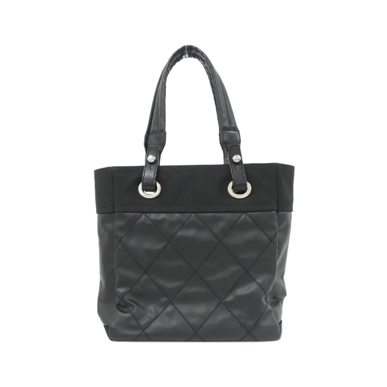 CHANEL 34208 Handbag Canvas Black Canvas Rank A - Thumbnail 2
