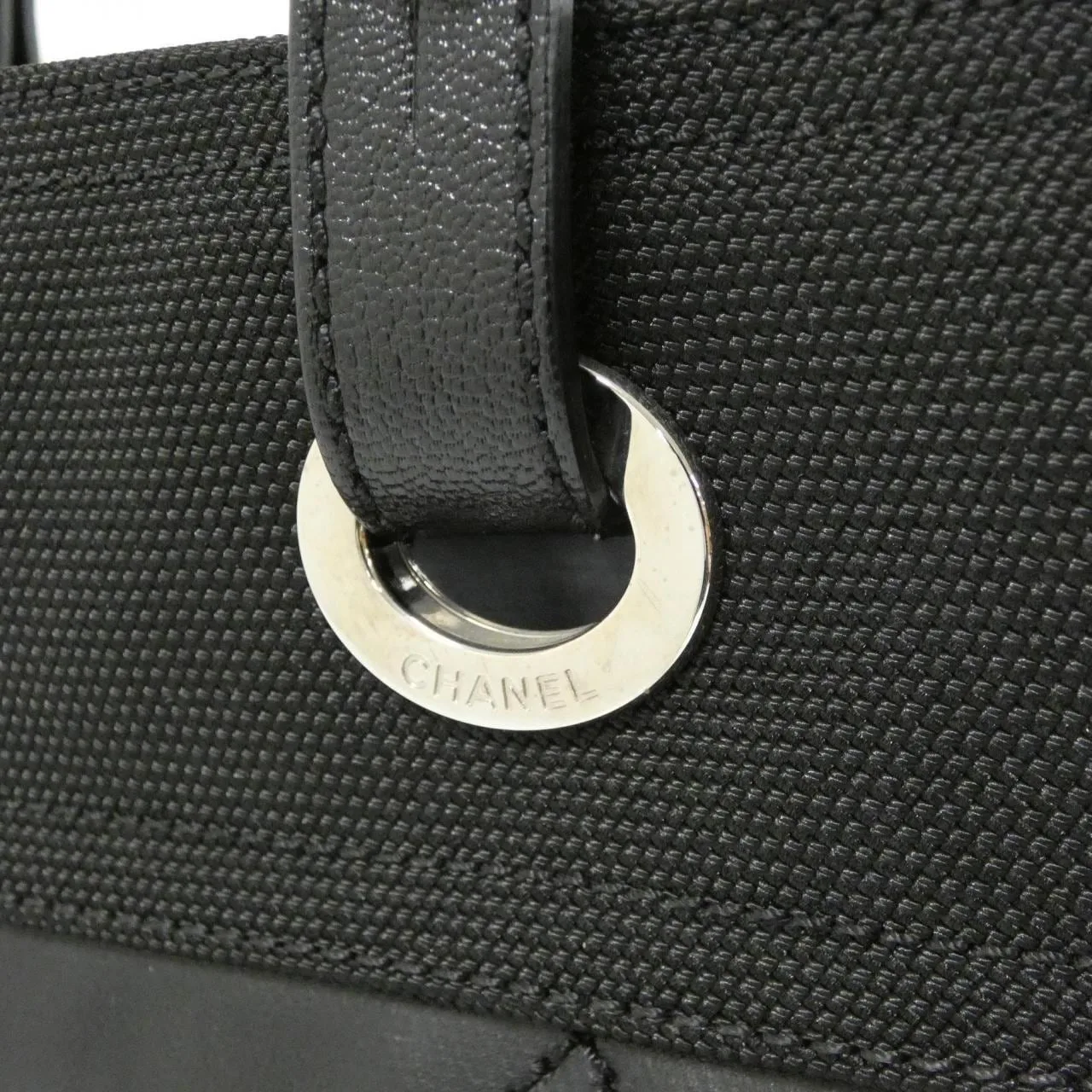 CHANEL 34208 Handbag Canvas Black Canvas Rank A - Thumbnail 7