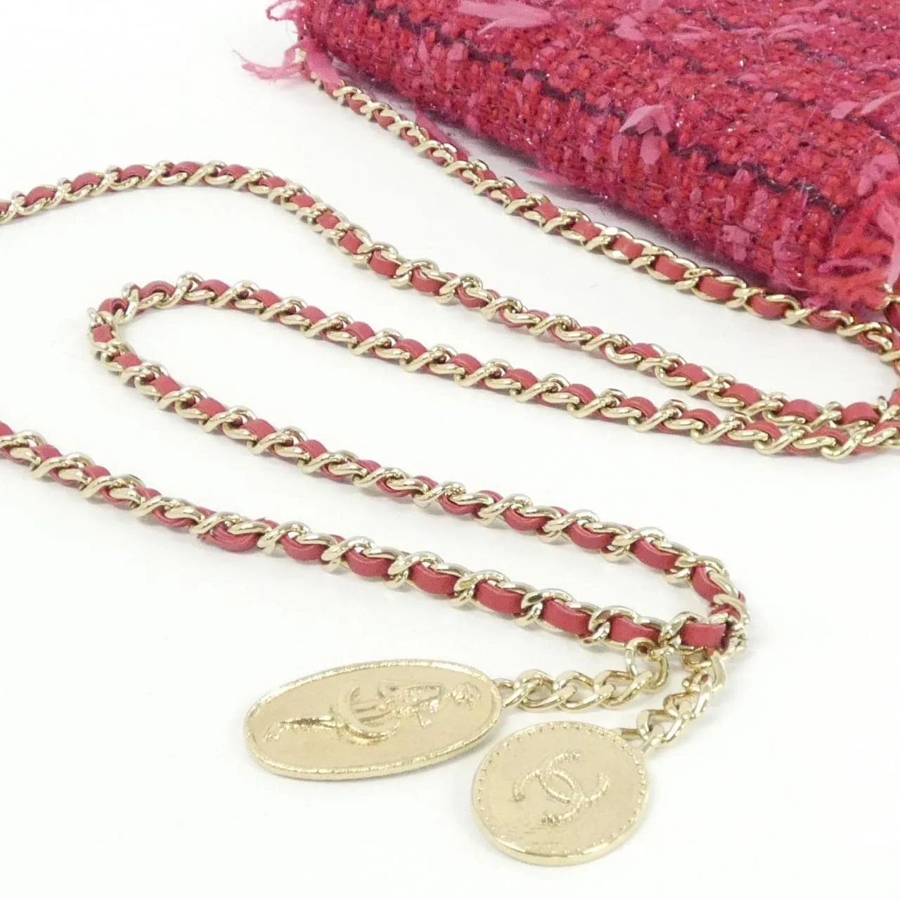 CHANEL Timeless Classic 33814 Wallet Tweed 粉色 粗花呢 中古品A - 縮圖 7