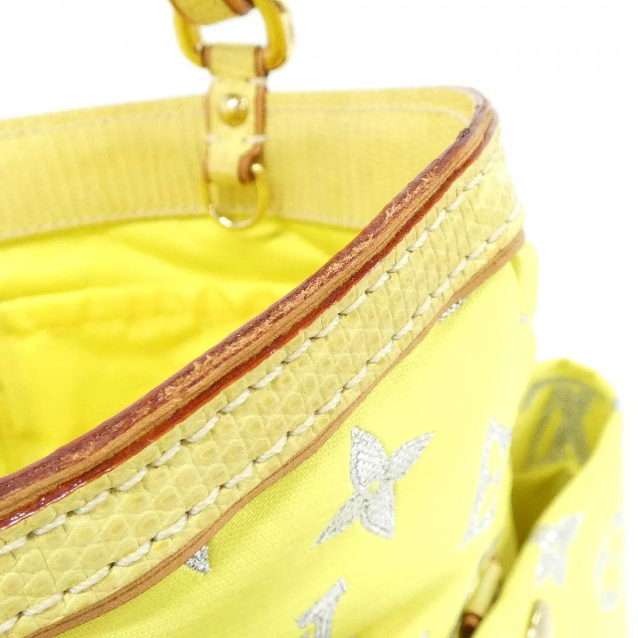 LOUIS VUITTON M95035 Shoulder Leather 黃色 皮革 中古品A - 縮圖 5