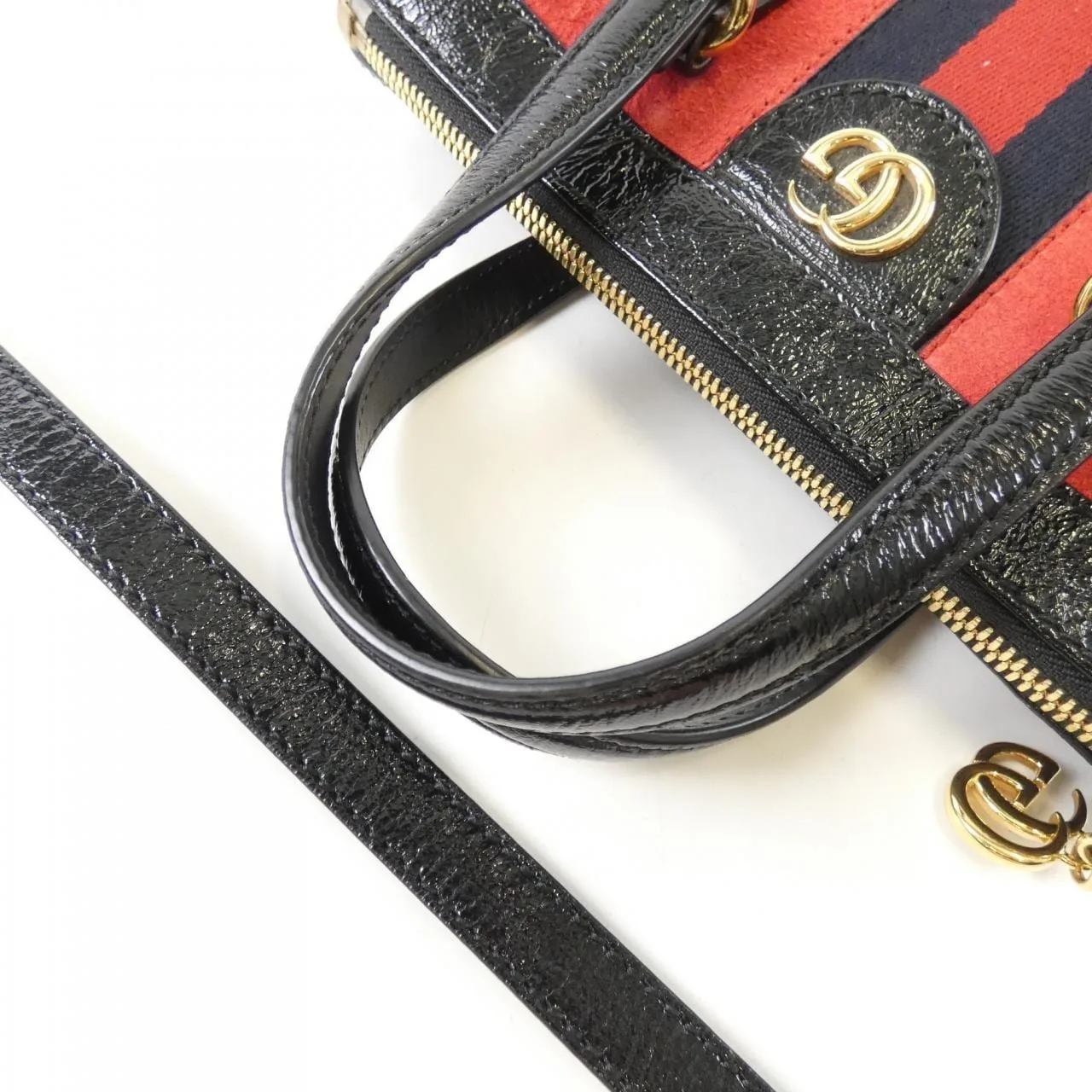 GUCCI Ophidia 547551 D6ZYB Handbag Patent Leather