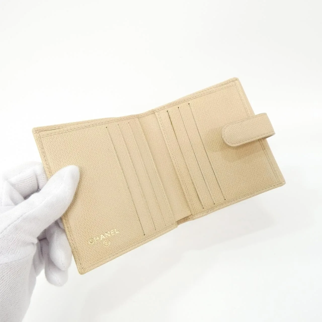 CHANEL 50143 Wallet 米色 中古品A - 縮圖 4