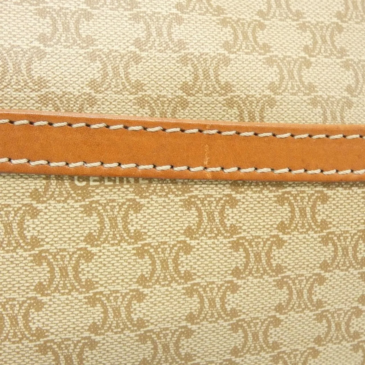 CELINE Shoulder Canvas Beige Canvas Rank A - Thumbnail 5