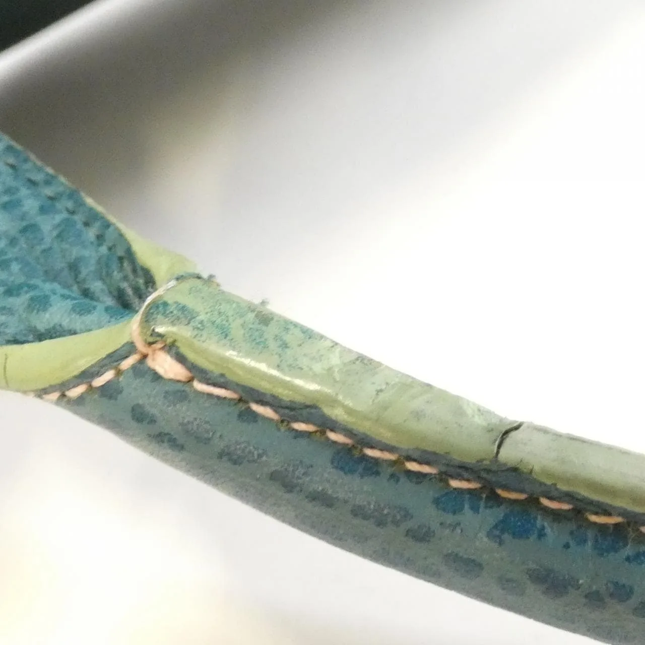 LOEWE Handbag Leather 綠色 皮革 中古品B - 縮圖 7