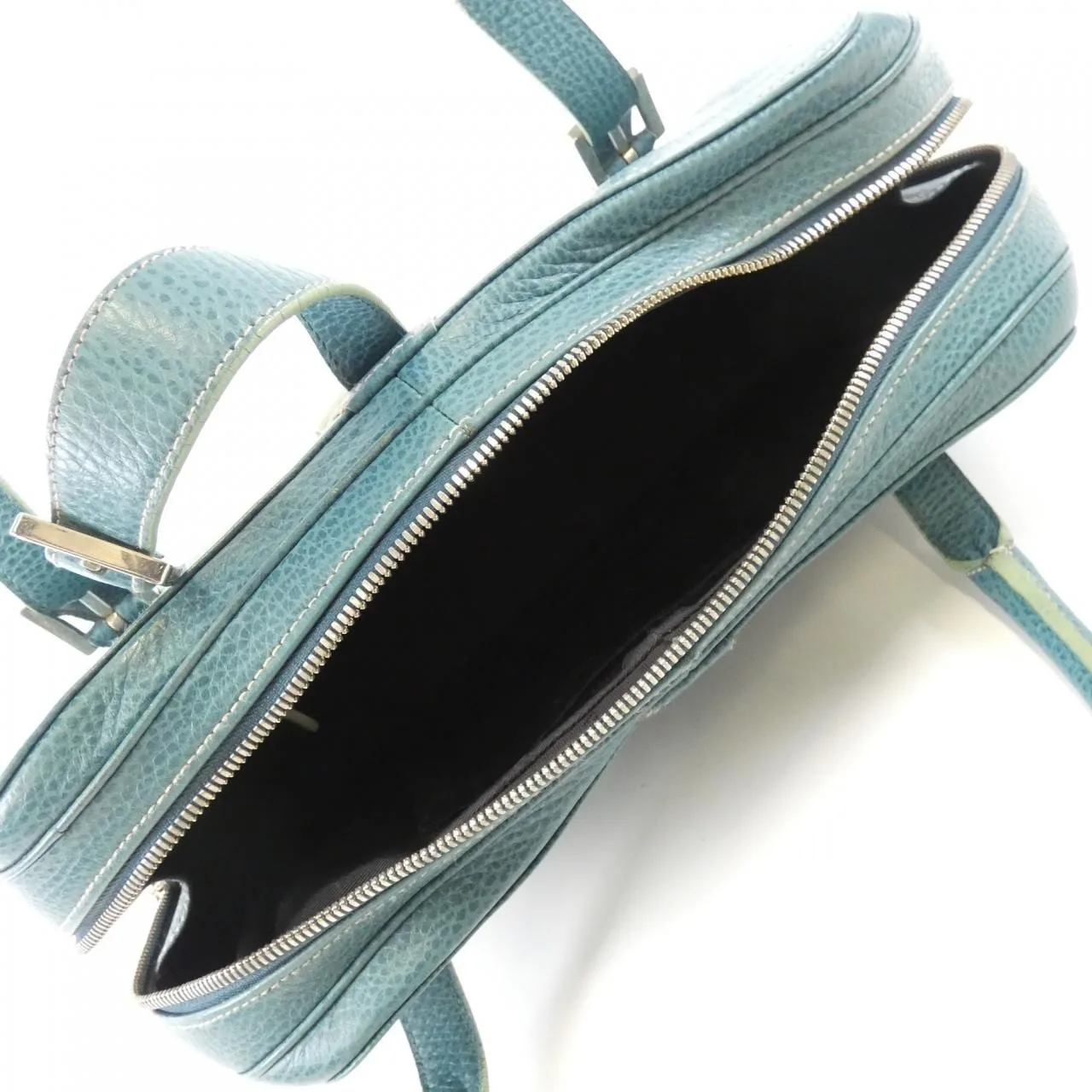 LOEWE Handbag Leather 綠色 皮革 中古品B - 縮圖 10