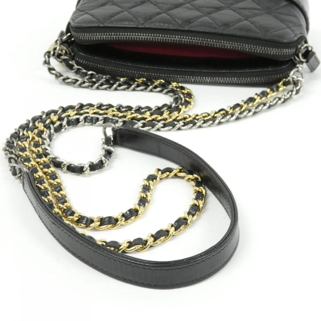 CHANEL Gabrielle 94505 Shoulder Leather 黑色 皮革 中古品A - 縮圖 8