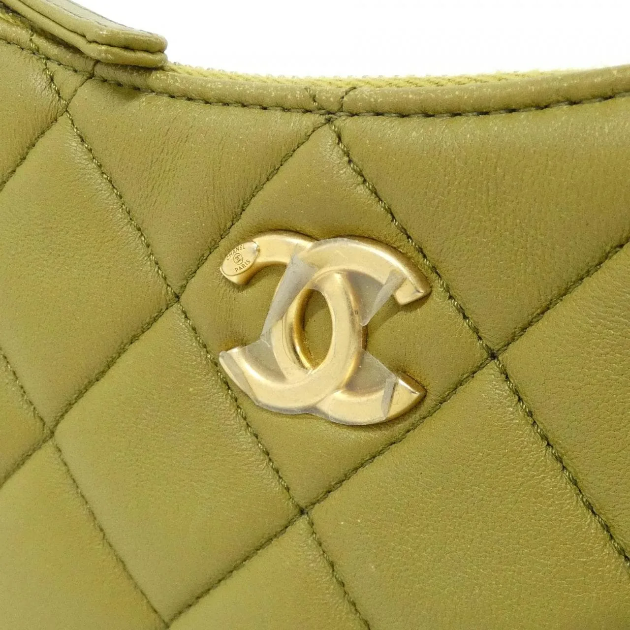 CHANEL AS4220 Shoulder Lambskin 綠色 羊皮 中古品A - 縮圖 4