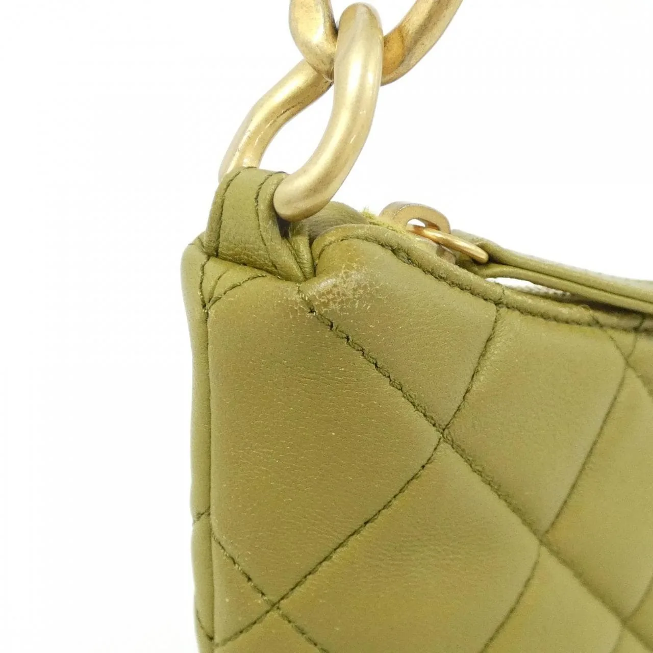 CHANEL AS4220 Shoulder Lambskin 綠色 羊皮 中古品A - 縮圖 5