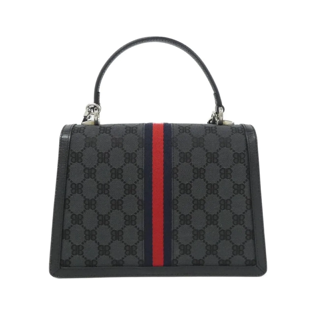 BALENCIAGA 680119 2103X Handbag Canvas Black Canvas Rank A - Thumbnail 2