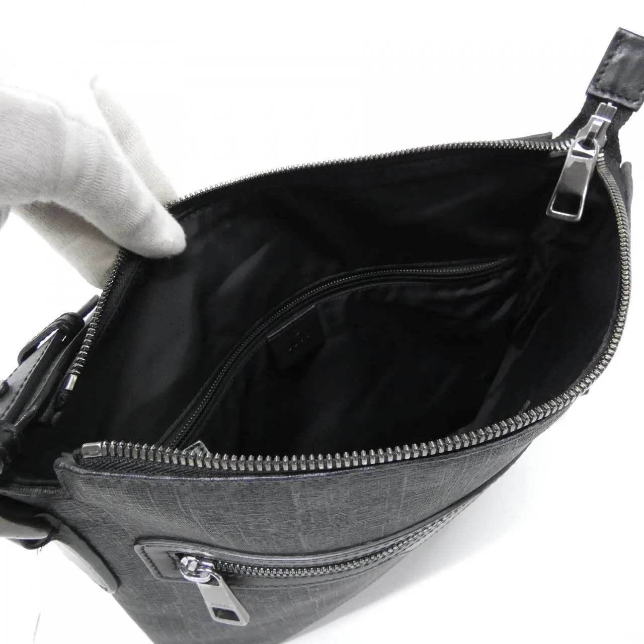 GUCCI 322279 KHN7R Shoulder Canvas Black Canvas Rank A - Thumbnail 8