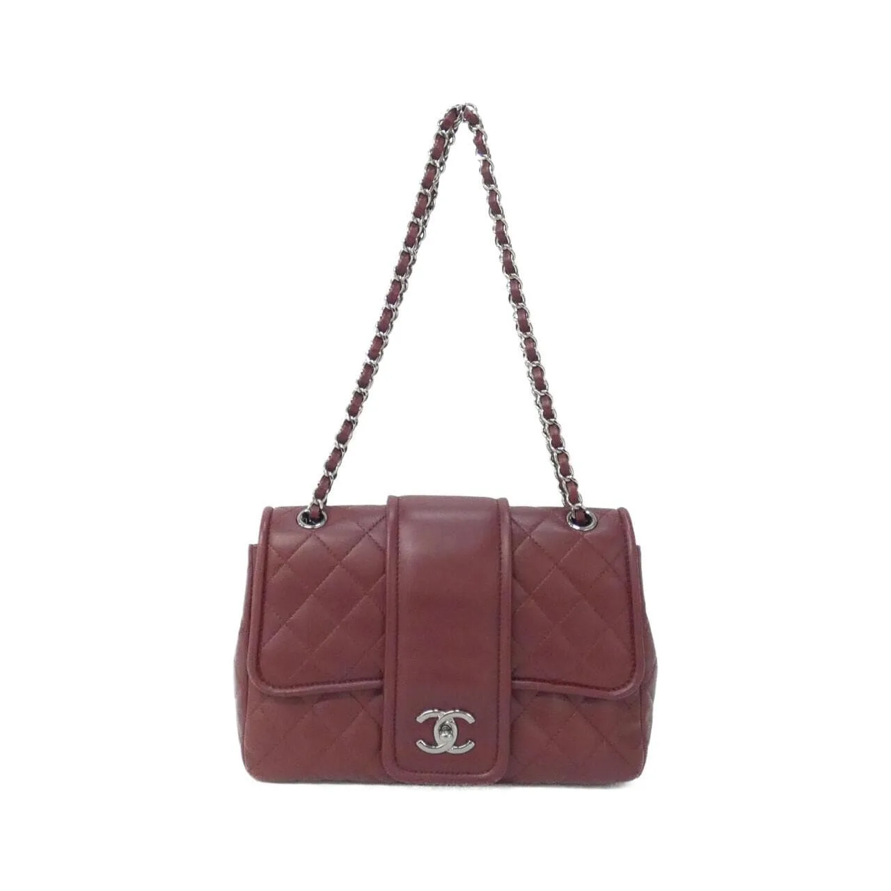 CHANEL 90919 Shoulder Lambskin Bordeaux