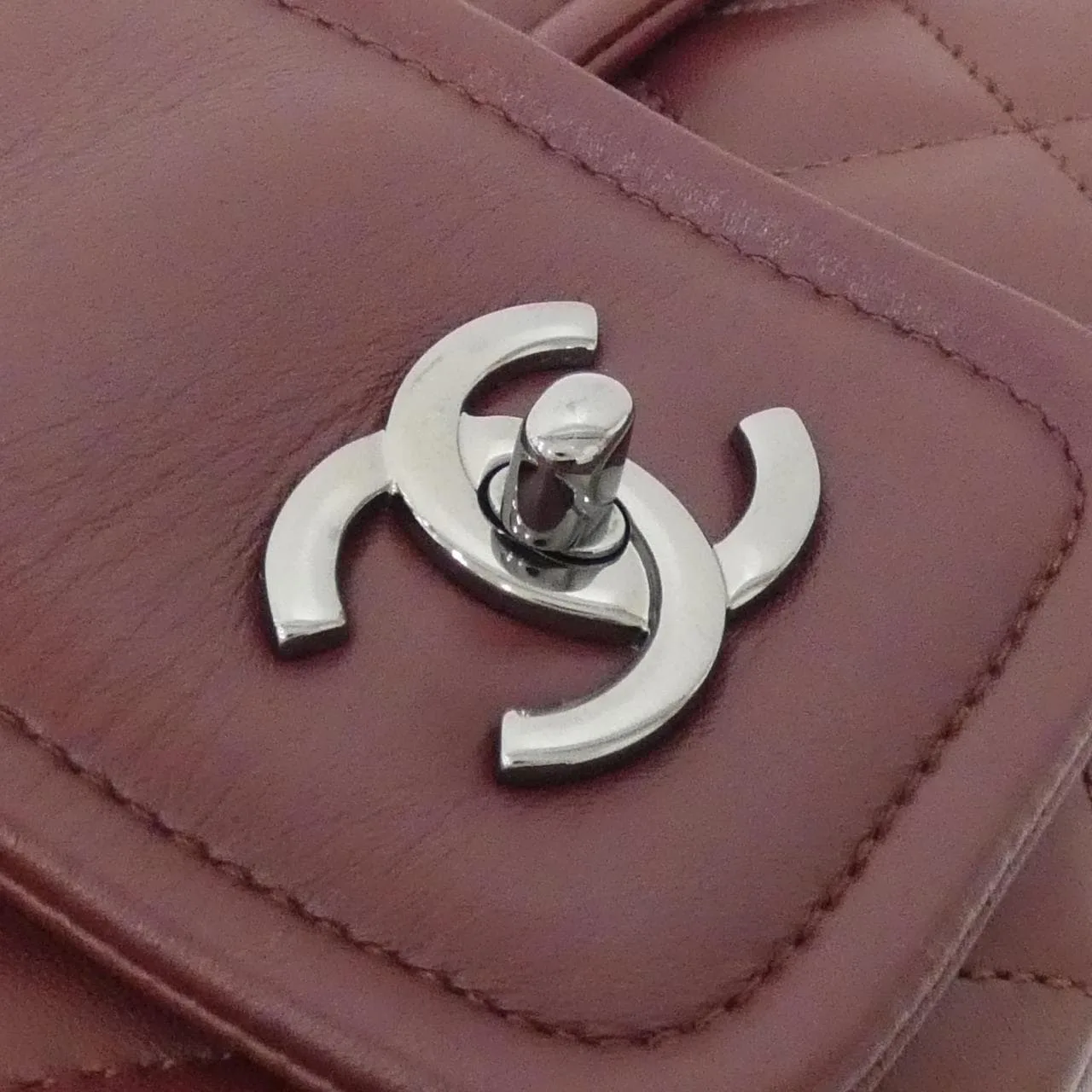 CHANEL 90919 Shoulder Lambskin 酒紅色 羊皮 - 縮圖 7