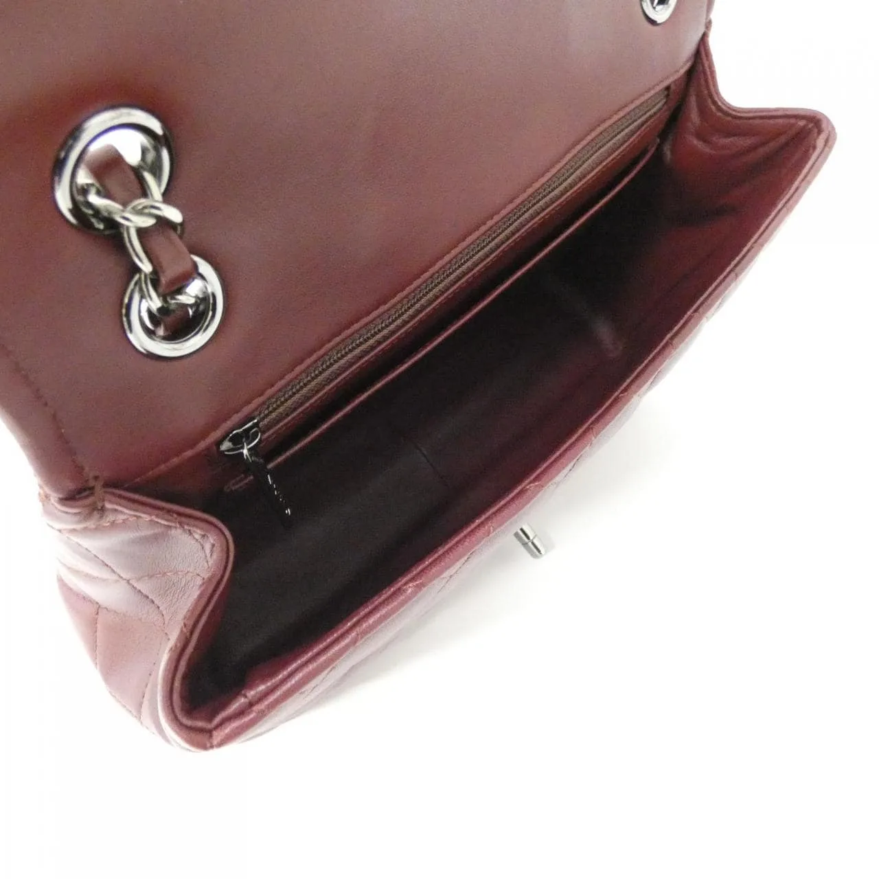 CHANEL 90919 Shoulder Lambskin 酒紅色 羊皮 - 縮圖 9