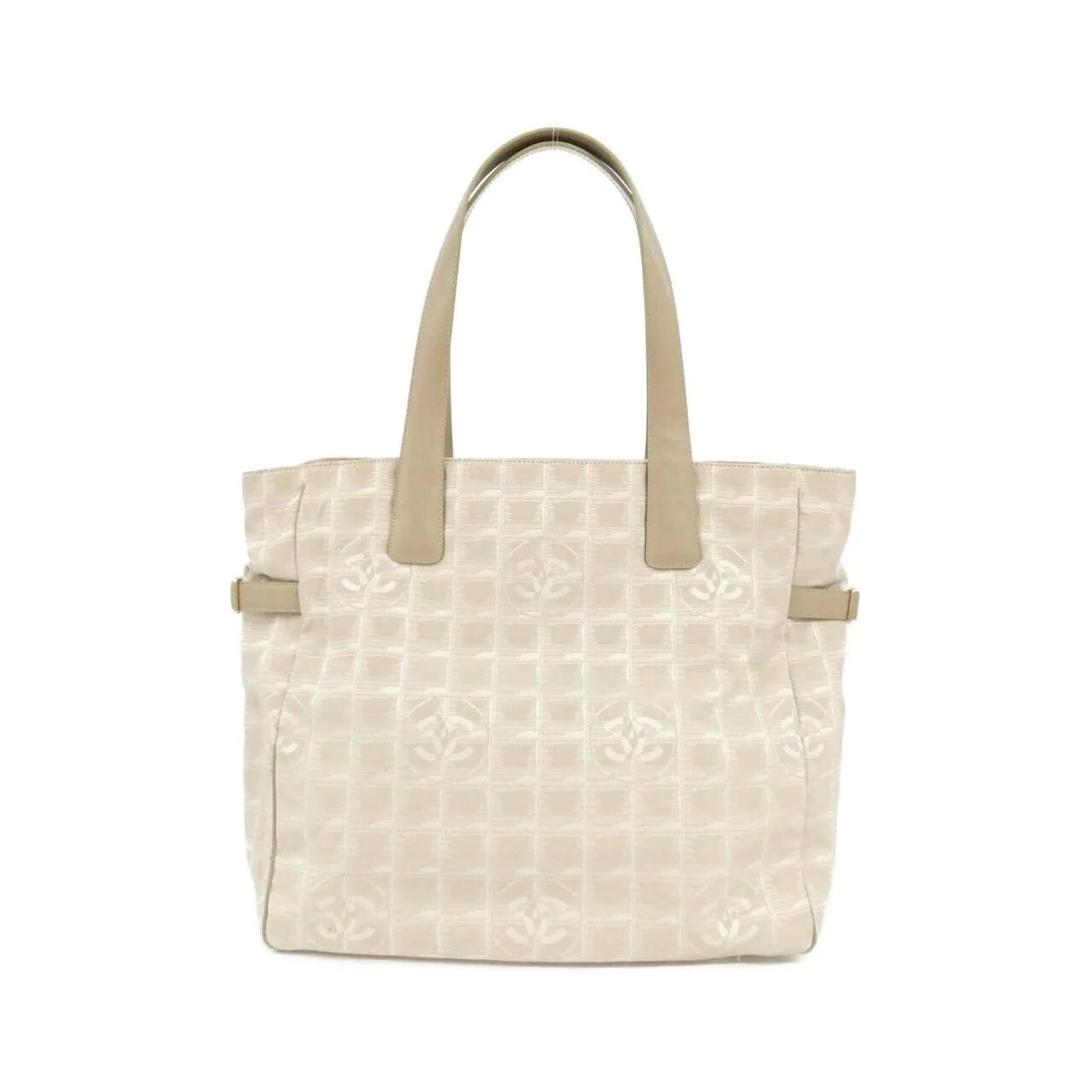 CHANEL 15825 Shoulder Nylon Beige