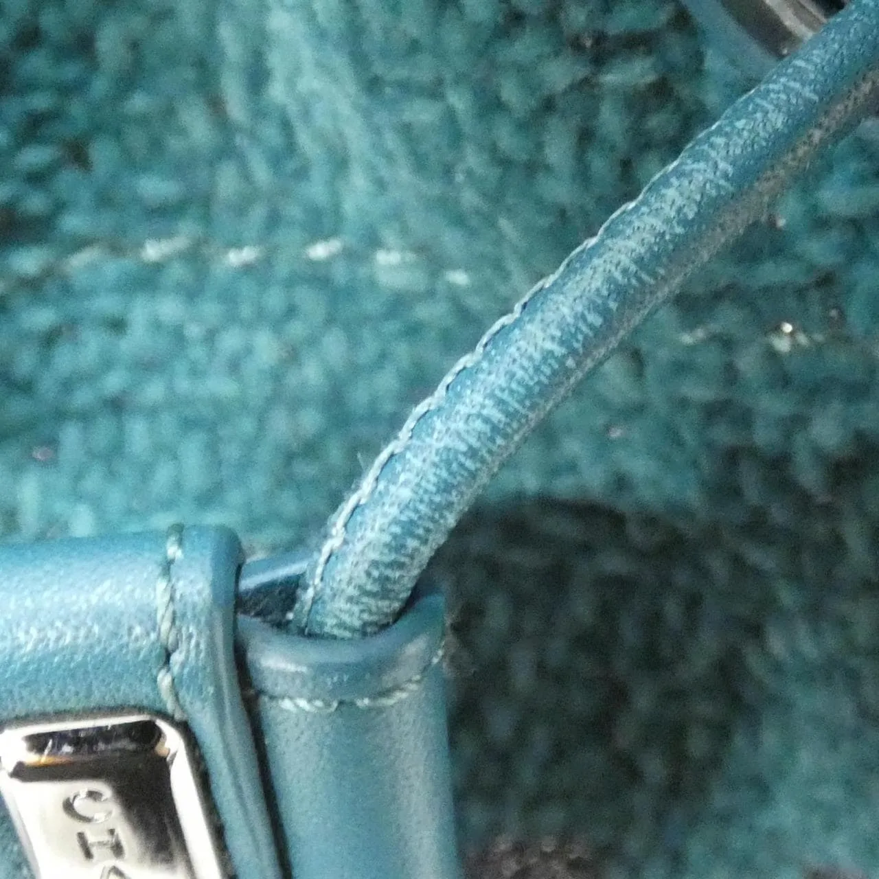 CHANEL Deauville 57536 Shoulder Canvas Green Canvas - Thumbnail 5