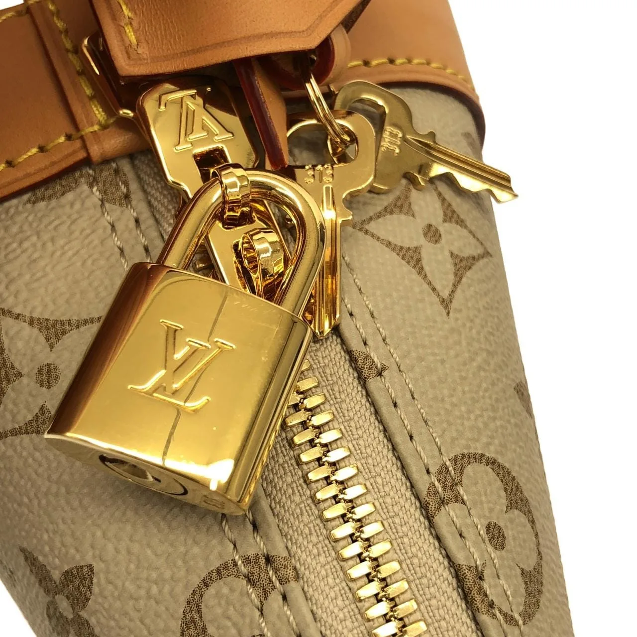 LOUIS VUITTON Alma M23502 Handbag Canvas 米色 帆布 中古品A - 縮圖 5
