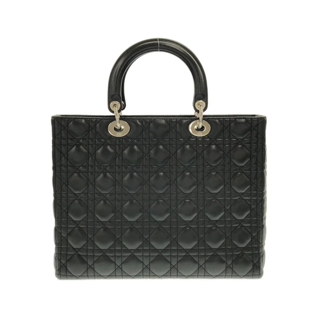 DIOR Lady Dior CAL44561 Handbag Lambskin 黑色 羊皮 中古品A - 縮圖 2