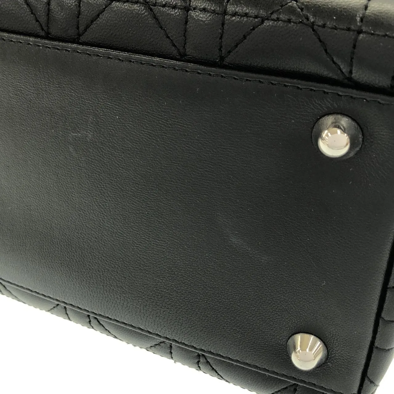 DIOR Lady Dior CAL44561 Handbag Lambskin 黑色 羊皮 中古品A - 縮圖 3