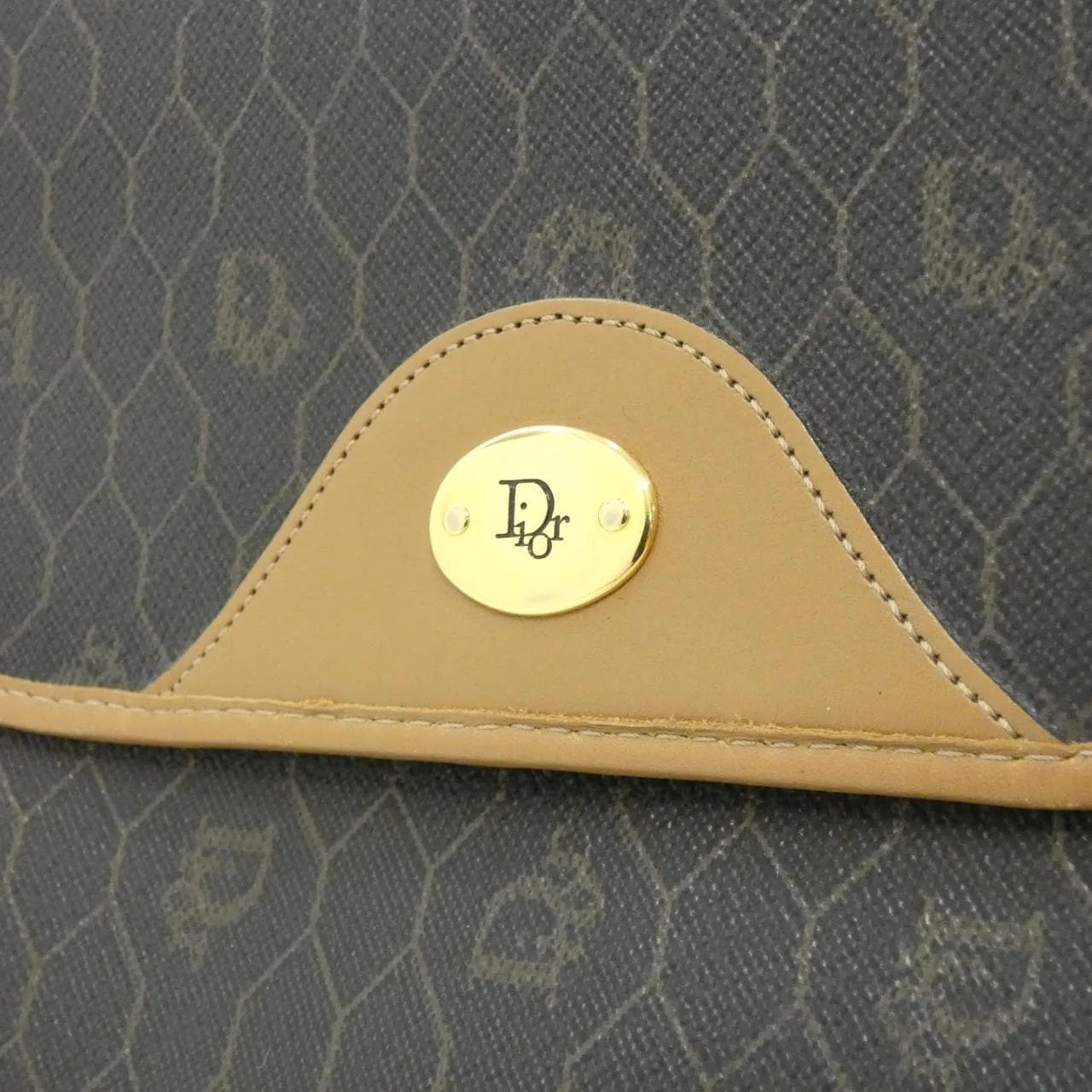 DIOR Shoulder Canvas 棕色 帆布 中古品A - 縮圖 4
