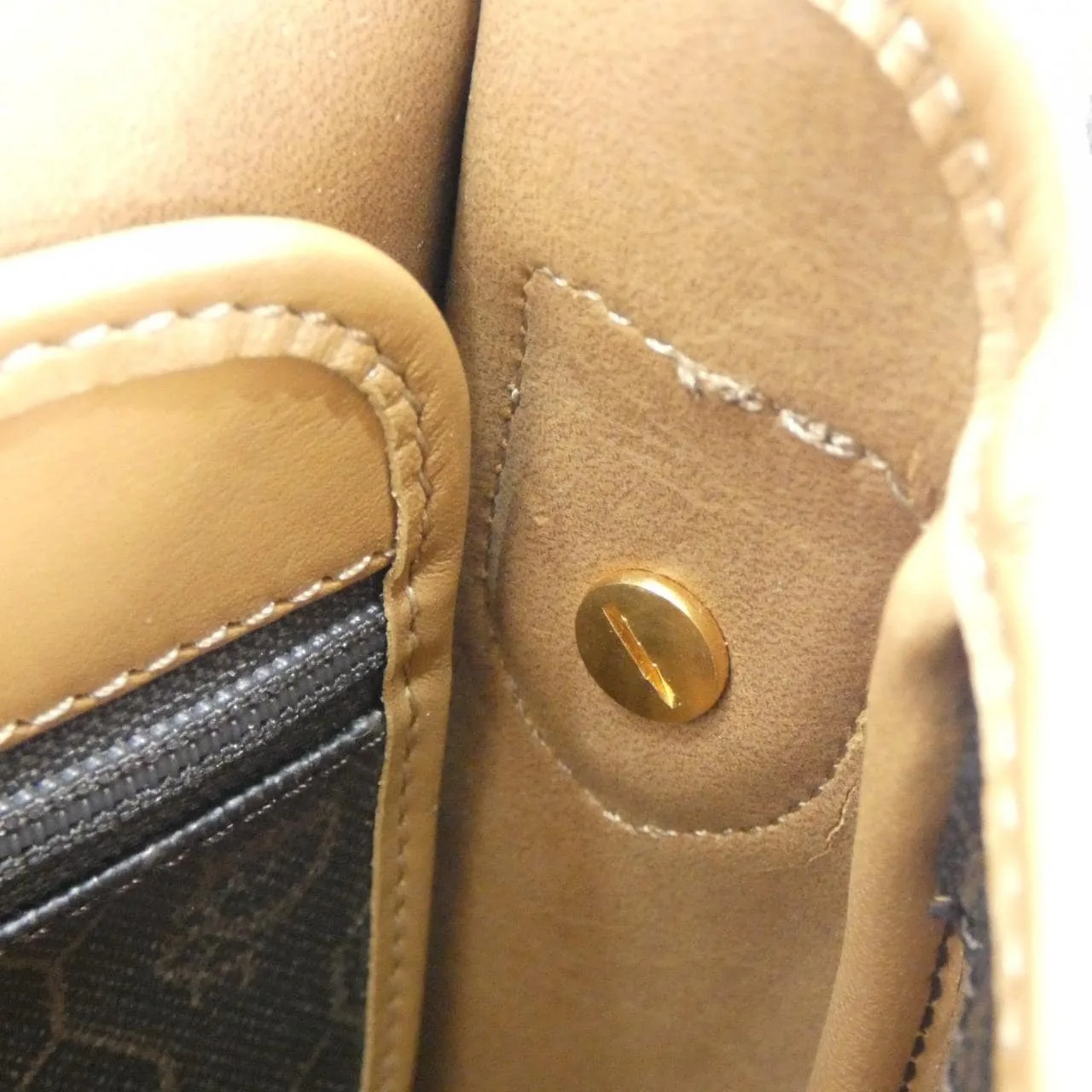 DIOR Shoulder Canvas 棕色 帆布 中古品A - 縮圖 10