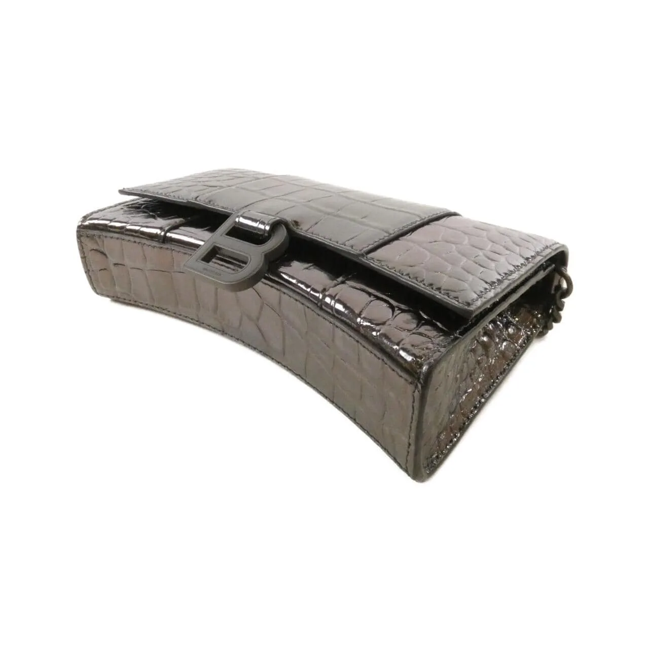 BALENCIAGA Hourglass 656050 1S495 Wallet Black Rank A - Thumbnail 3