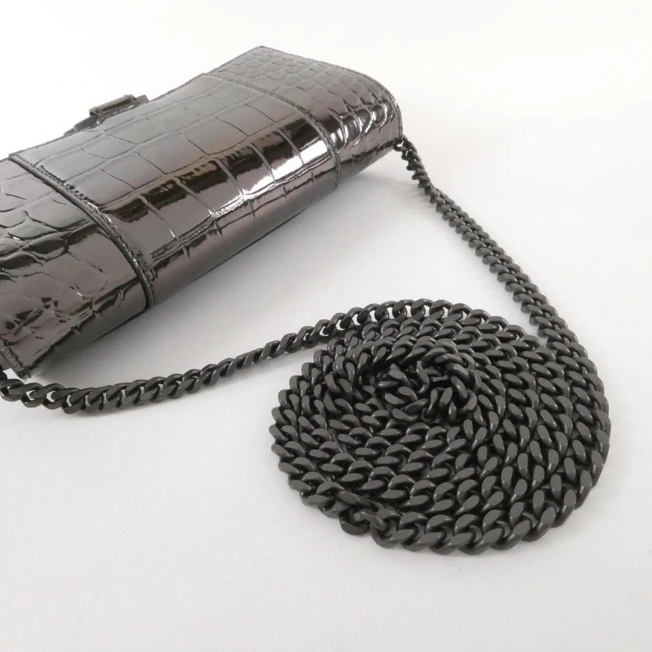 BALENCIAGA Hourglass 656050 1S495 Wallet Black Rank A - Thumbnail 6