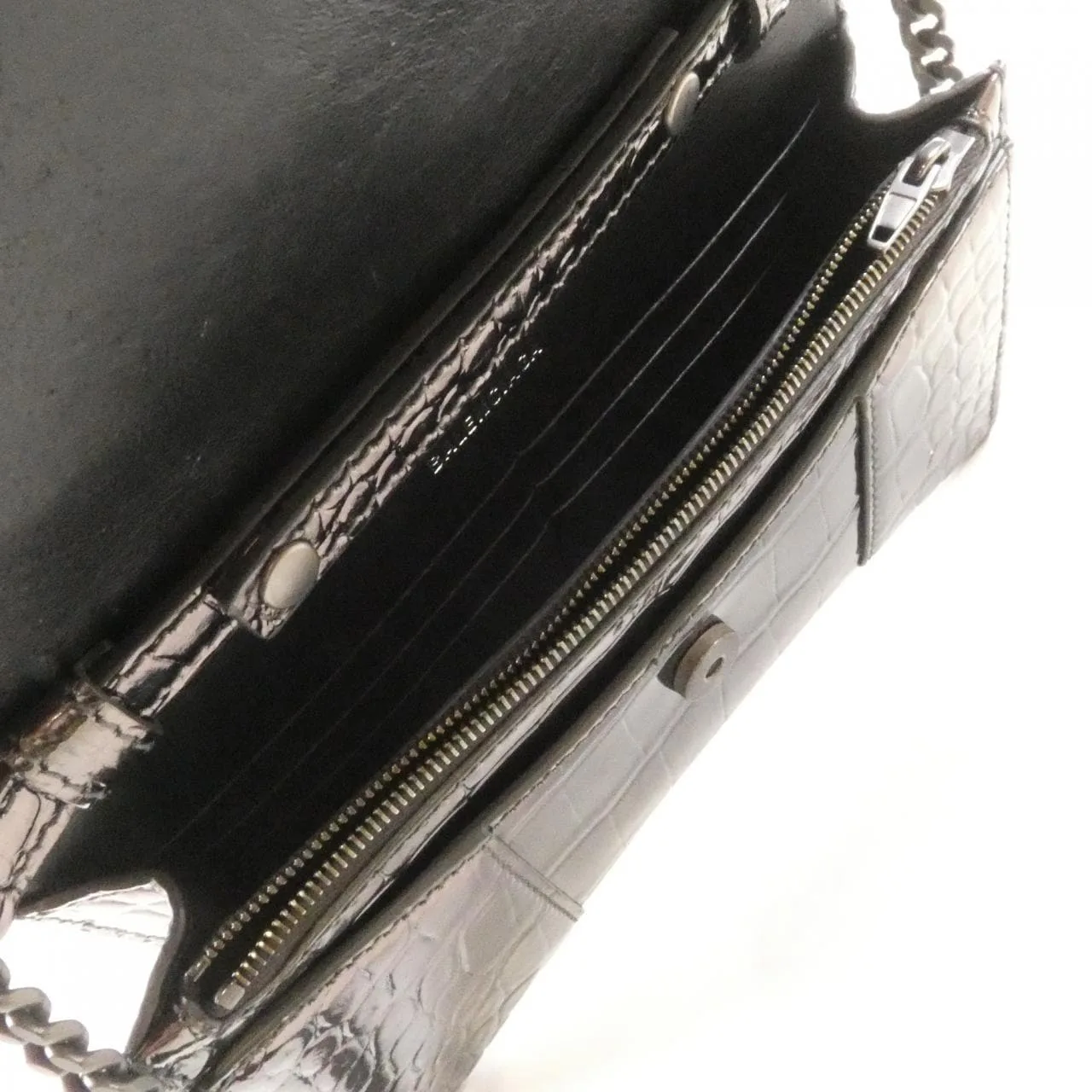 BALENCIAGA Hourglass 656050 1S495 Wallet Black Rank A - Thumbnail 7